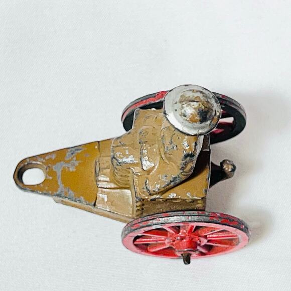 Vintage Barclay Manoil Ammo Supply Cart Wagon with Soldier MV-071 Red Wheels - Picture 12 of 14